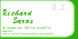 richard saros business card